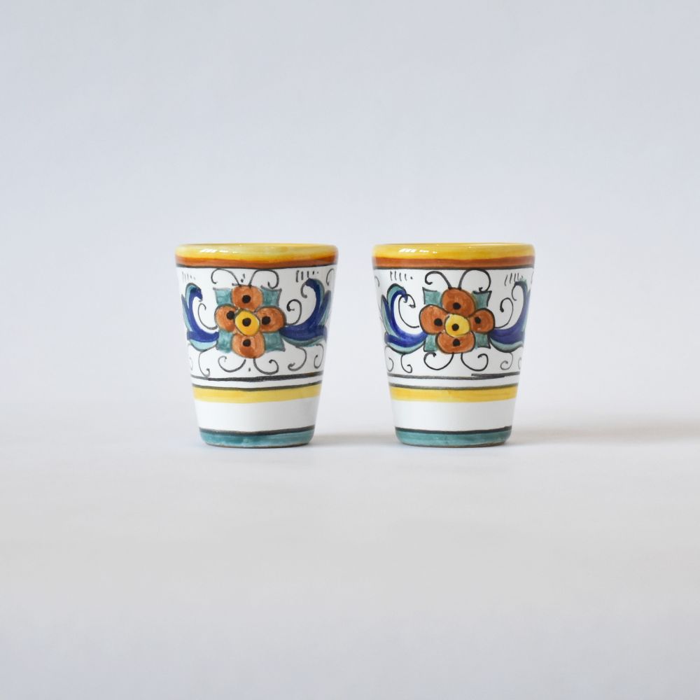 Ricco Deruta ceramic limoncello shot glasses - set of 2 – Bellezza Home
