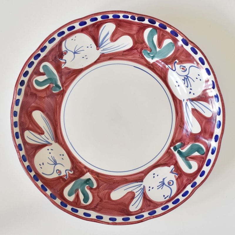 Red Fish dinner plate - 10 1/4''